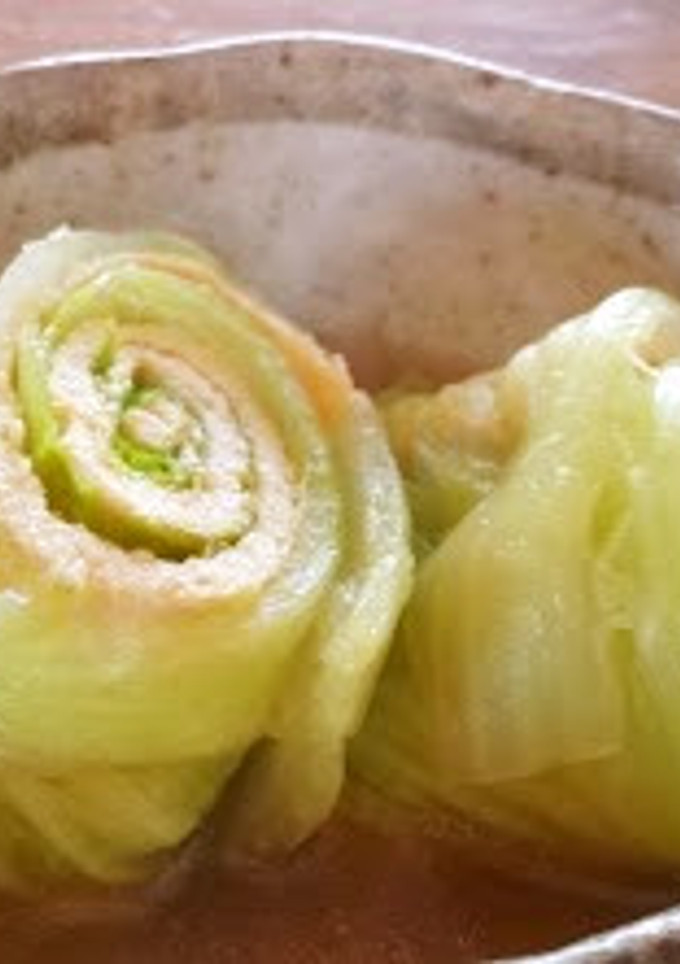 タケノコ白菜と大判あげの巻煮-レシピのメイン写真