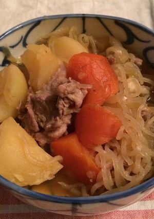 豚コマで肉じゃが(詳しい手順付き)-レシピのメイン写真