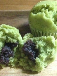 簡単♪あんこ入り 抹茶蒸しパン-レシピのメイン写真