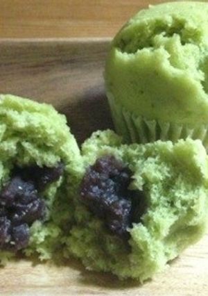 簡単♪あんこ入り 抹茶蒸しパン-レシピのメイン写真