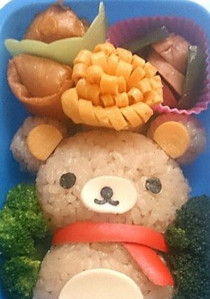 冬のリラックマキャラ弁当-レシピのメイン写真