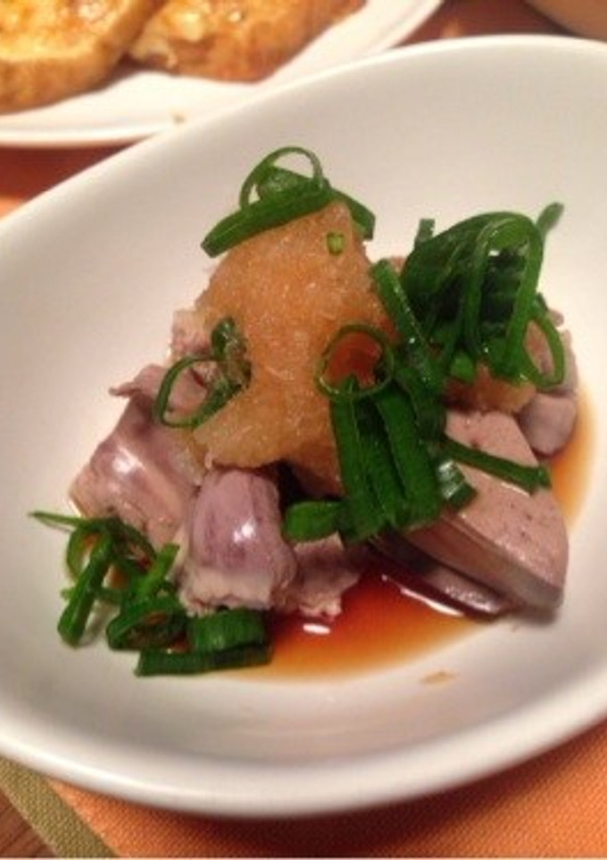 簡単♬鶏肝の湯引き-レシピのメイン写真