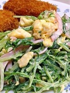 ❤︎水菜サラダ〜玉子入り❤︎-レシピのメイン写真