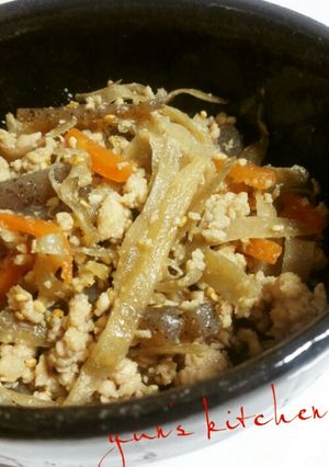 優しいそぼろの鶏ごぼう♡-レシピのメイン写真
