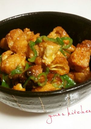 超簡単★油揚げのピーナッツバター炒め-レシピのメイン写真