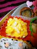 お弁当に♡キャベツの芯の卵とじ