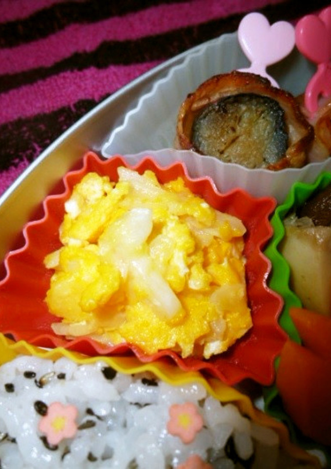 お弁当に♡キャベツの芯の卵とじ-レシピのメイン写真