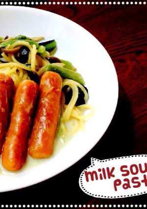 ミルクのスープパスタ-レシピのメイン写真
