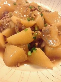 大根と豚ひき肉のごま油風味煮-レシピのメイン写真