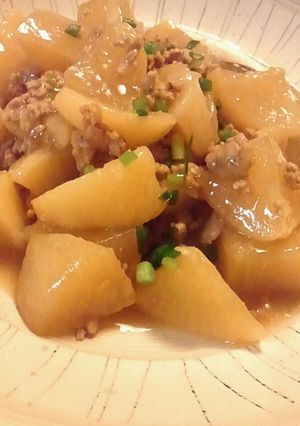 大根と豚ひき肉のごま油風味煮-レシピのメイン写真