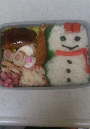 キャラ弁雪だるま-レシピのメイン写真