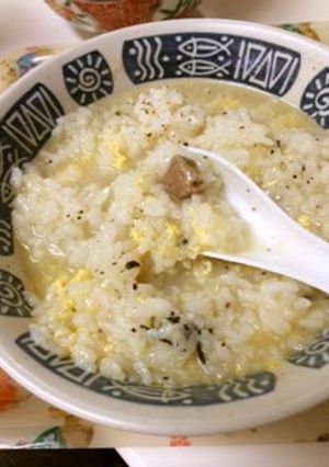牛筋を煮込み後のコク旨すぎる牛スープ雑炊-レシピのメイン写真