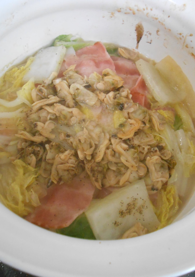 白菜とあさりの水煮缶とベーコン煮-レシピのメイン写真