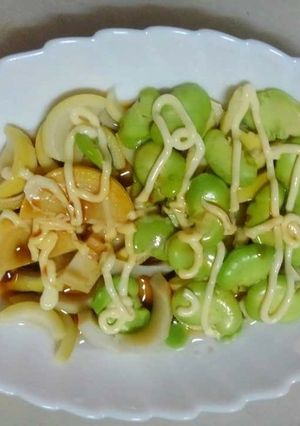 旬のそら豆と筍をレンチンでお手軽に頂く-レシピのメイン写真