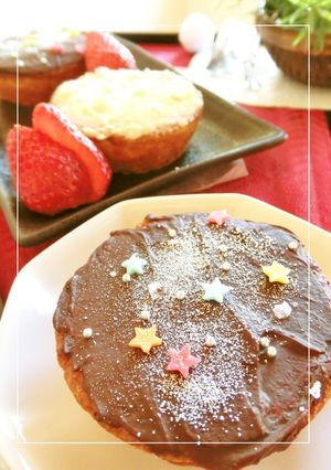 簡単⋆かわいい♡塩チョコカスタードケーキ-レシピのメイン写真