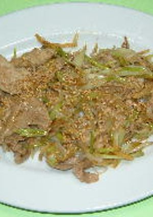 島ラッキョウの豚肉炒め-レシピのメイン写真