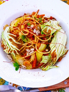 白菜と干しえびのスパゲティ。-レシピのメイン写真