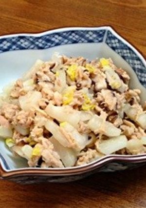 ズボラ飯副菜☆白菜としいたけの簡単ツナ煮-レシピのメイン写真