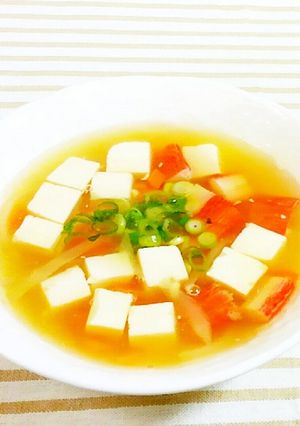 豆腐とカニ蒲鉾・玉葱のとろとろ煮♪-レシピのメイン写真