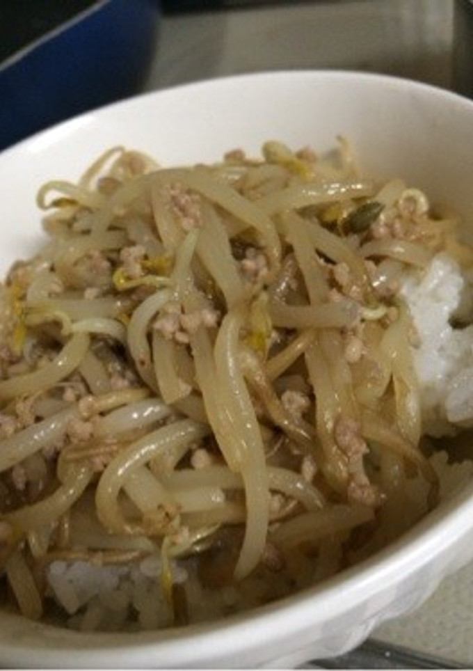 もやしとひき肉の節約丼-レシピのメイン写真