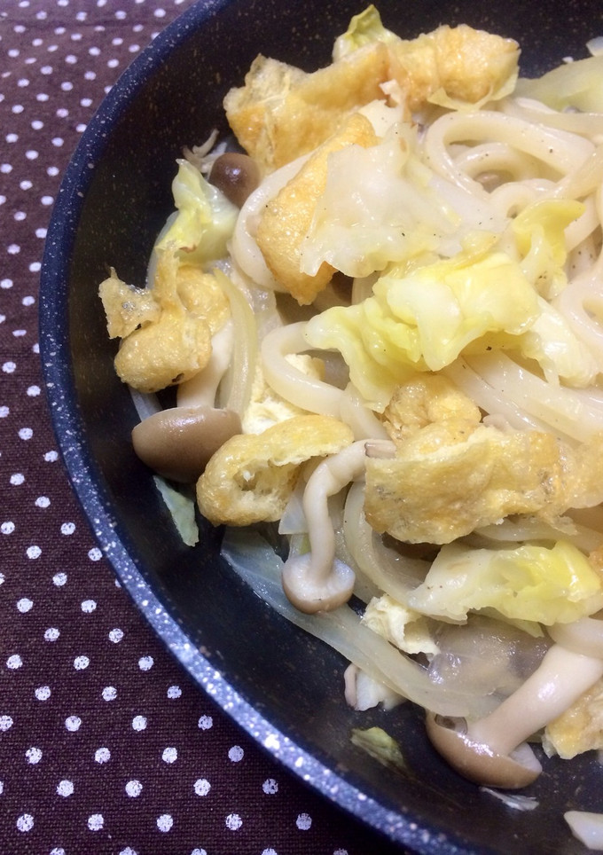 油揚げと冷凍うどんで♪簡単焼きうどん-レシピのメイン写真