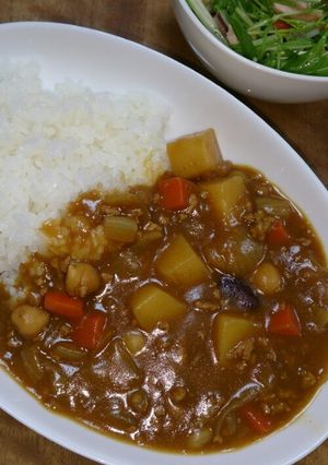 挽き肉とお豆のカレー♪-レシピのメイン写真
