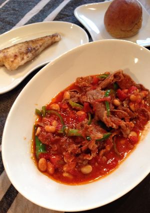 【糖質制限】牛肉と大豆のトマト煮込み-レシピのメイン写真