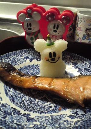 大根おろしで作る♪雪だるまミッキー-レシピのメイン写真