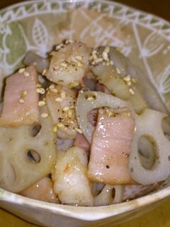 ☆蓮根ベーコン海老炒め☆-レシピのメイン写真