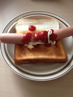 簡単ソーセージトースト-レシピのメイン写真