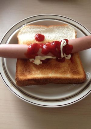 簡単ソーセージトースト-レシピのメイン写真