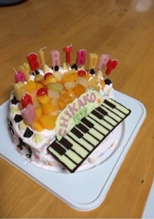 誕生日ケーキ ピンクのピアノ-レシピのメイン写真