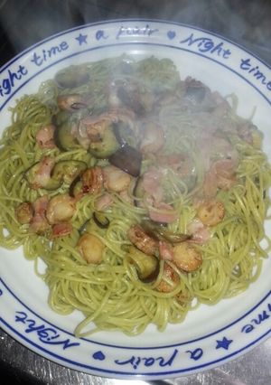 ベビーホタテの和風味パスタ-レシピのメイン写真