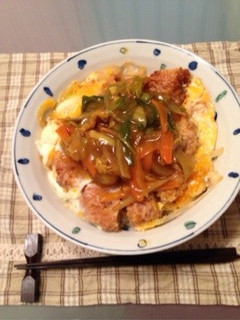 カツ丼の カレーあんかけ♪-レシピのメイン写真