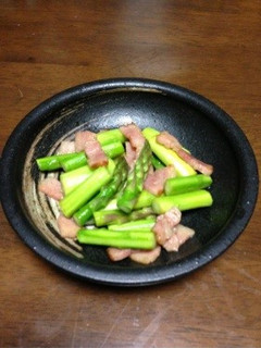 日本酒に♪アスパラベーコンのバターソテー-レシピのメイン写真