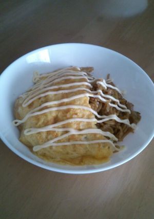 お好み焼き風な♪オムそば飯-レシピのメイン写真