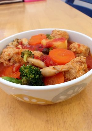 餅入り鶏団子のトマト煮-レシピのメイン写真