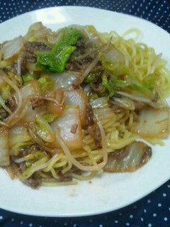 簡単★白菜とひき肉のあんかけ焼そば-レシピのメイン写真