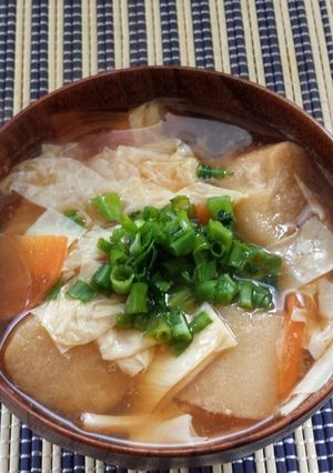 湯葉と麩のお味噌汁♪-レシピのメイン写真
