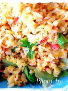 レタスとカニカマのチャーハン-レシピのメイン写真