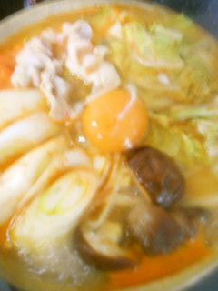 白菜と豚ばら肉入りピリ辛味噌煮込みうどん-レシピのメイン写真