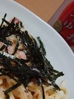 梅かつおつゆでタラコパスタ-レシピのメイン写真