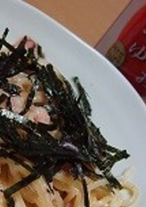 梅かつおつゆでタラコパスタ-レシピのメイン写真