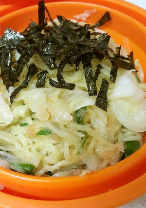 レンジで油無！長ネギと明太子の塩焼きそば-レシピのメイン写真