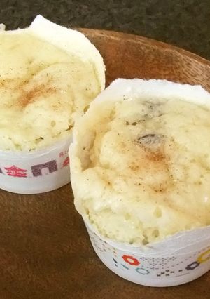 簡単♪チーズ×レーズンのレンジ蒸しパン-レシピのメイン写真