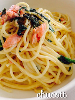 簡単♡鮭とほうれん草のクリームパスタ-レシピのメイン写真