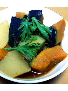 ♥風邪予防♥かぼちゃと大根の煮物-レシピのメイン写真