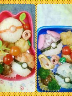 キャラ弁☆ポケモン☆モンスターボール-レシピのメイン写真