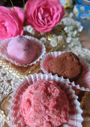♡ いちご濃厚♡ 簡単チーズトリュフ♡-レシピのメイン写真