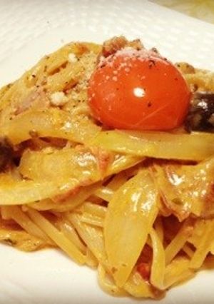チリトマトクリームのカルボナーラ-レシピのメイン写真